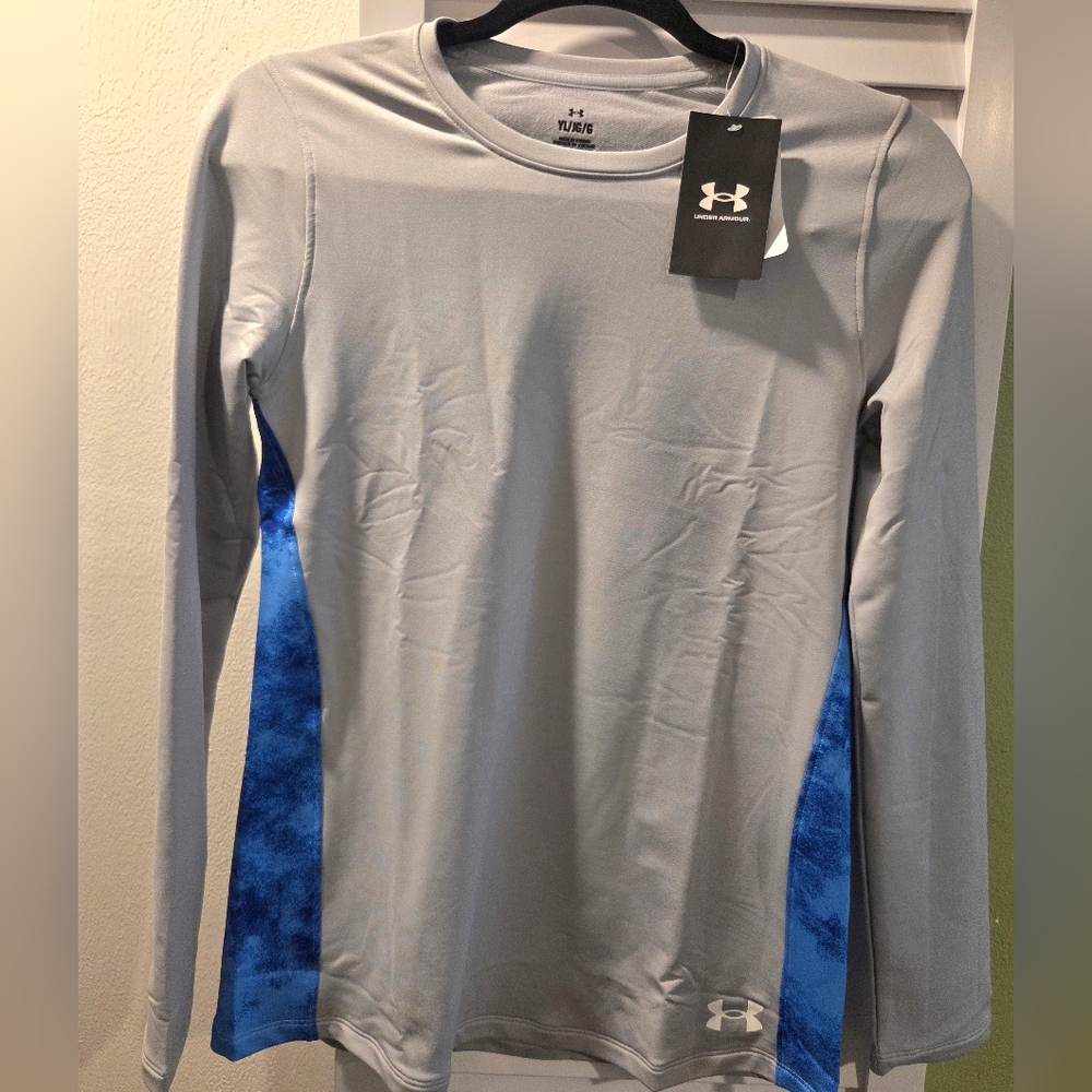 Under Armour Slim long-sleeve performance shirt Girls Youth Large 14/16